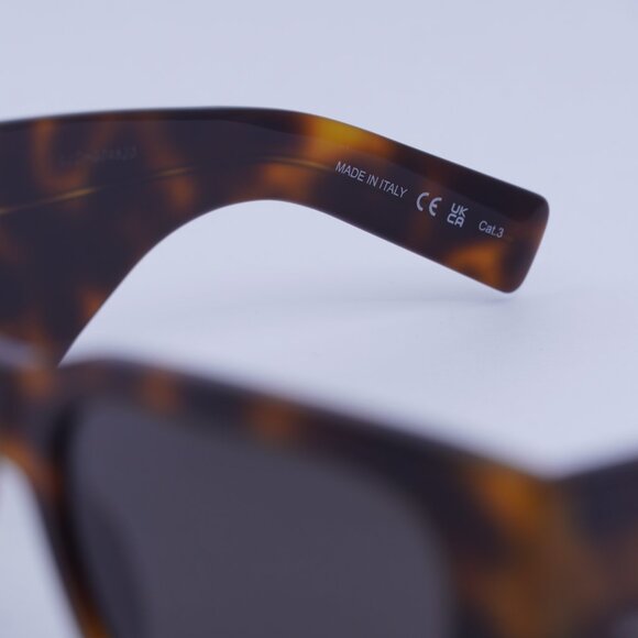 Saint Laurent SL654 003 Sunglasses Havana Square Frame, Black Lenses main image 10